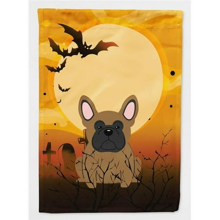 Caroline's Treasures BB4279GF Halloween French Bulldog Brown Flag Garden Size , Small, multicolor