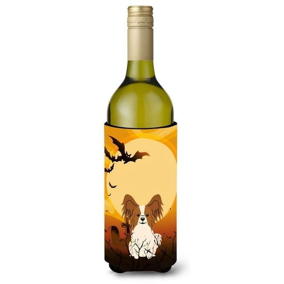 Carolines Treasures BB4344LITERK Halloween Papillon Red & White Wine Bottle Beverge Insulator Hugger