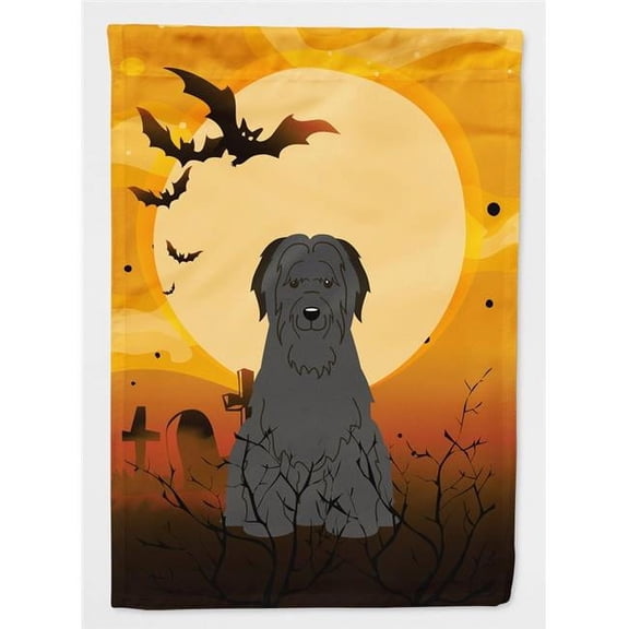 Carolines Treasures BB4347CHF Halloween Briard Black Flag Canvas House Size