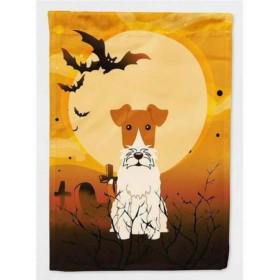 Carolines Treasures BB4367CHF Halloween Wire Fox Terrier Flag Canvas House Size