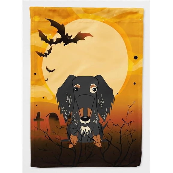 Caroline's Treasures BB4394GF Halloween Wire Haired Dachshund Dapple Flag Garden Size , Small, multicolor