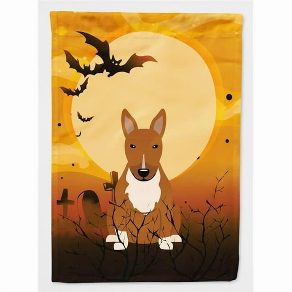 Carolines Treasures BB4400GF Halloween Bull Terrier Red Flag Garden Size