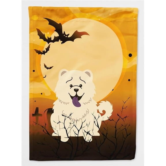 Carolines Treasures BB4406CHF Halloween Chow Chow White Flag Canvas House Size