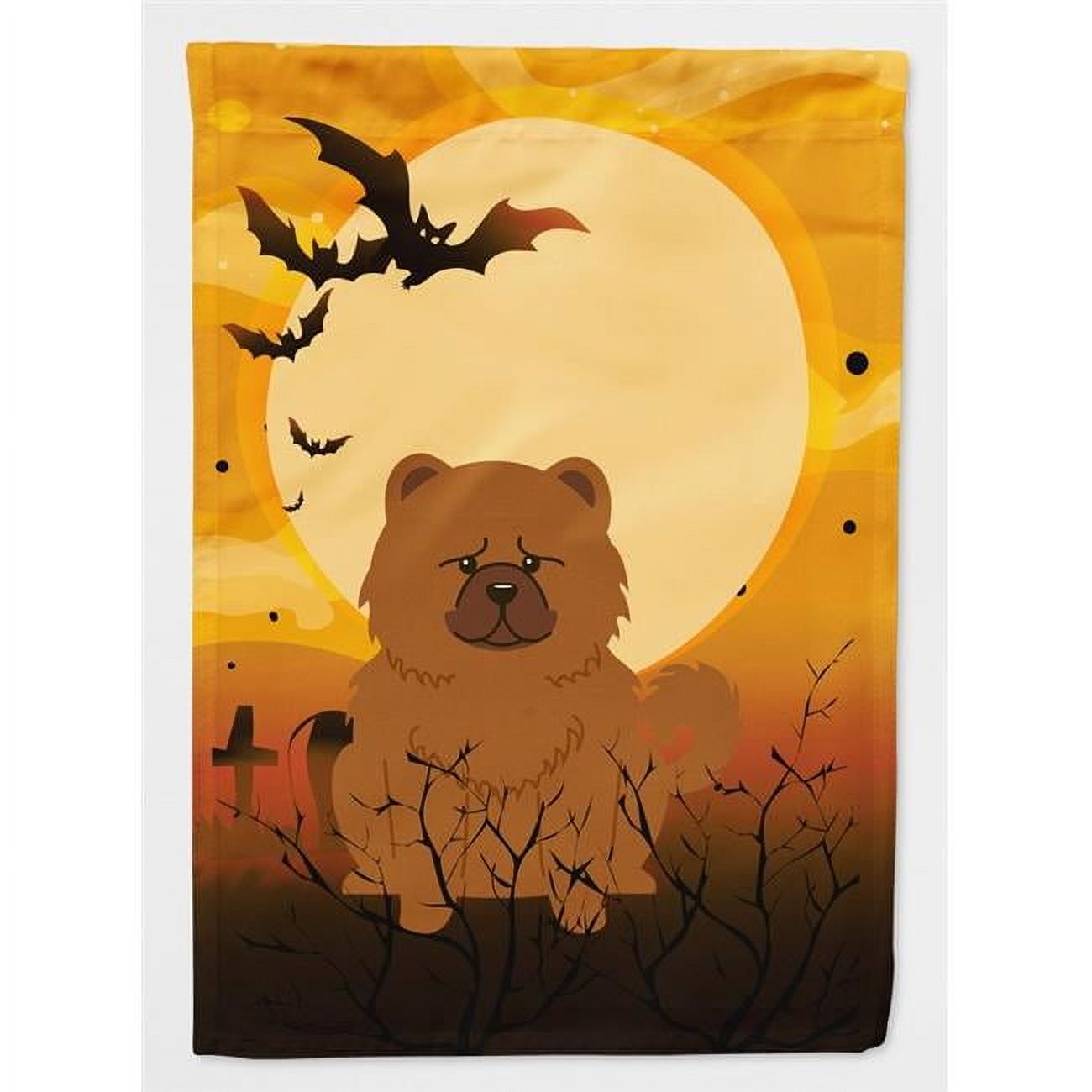Caroline's Treasures BB4408GF Halloween Chow Chow Red Flag Garden Size , Small, multicolor