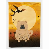 Caroline's Treasures BB4410CHF Halloween Chow Chow Cream Flag Canvas House Size , Large, multicolor