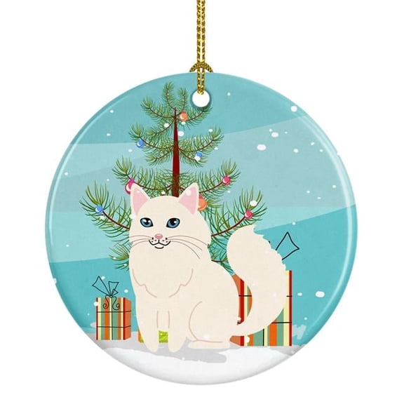 Carolines Treasures BB4413CO1 Turkish Angora Cat Merry Christmas Tree Ceramic Ornament