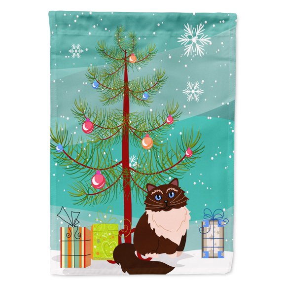 Himalayan Cat Merry Christmas Tree Garden Flag
