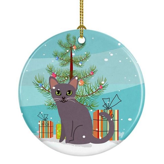 Carolines Treasures BB4422CO1 Korat Cat Merry Christmas Tree Ceramic Ornament
