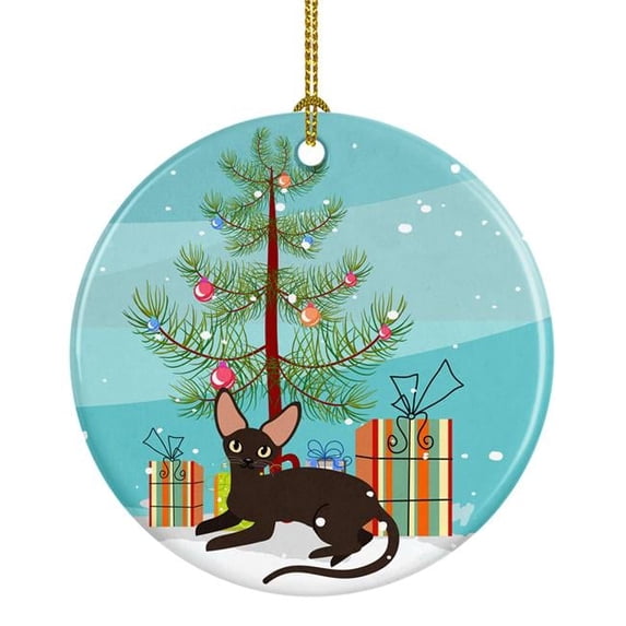 Carolines Treasures BB4426CO1 Peterbald Cat Merry Christmas Tree Ceramic Ornament