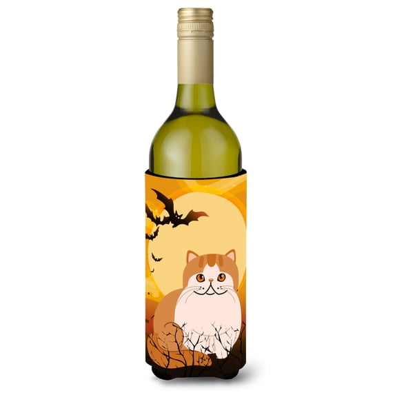 Carolines Treasures BB4444LITERK Halloween Exotic Shorthair Cat Wine Bottle Beverge Insulator Hugger Wine Bottle