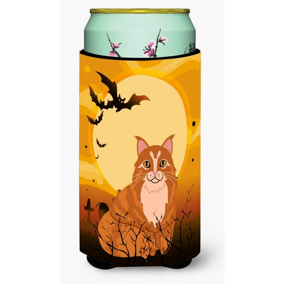 Carolines Treasures BB4448TBC Halloween Maine Coon Cat Tall Boy Beverage Insulator Hugger Tall Boy multicolor