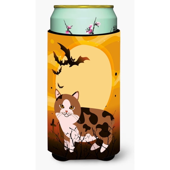 Carolines Treasures BB4449TBC Halloween Manx Cat Tall Boy Beverage Insulator Hugger Tall Boy multicolor