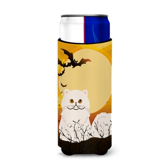 Carolines Treasures BB4450MUK Halloween Persian Cat Michelob Ultra Hugger for slim cans  Slim Can multicolor