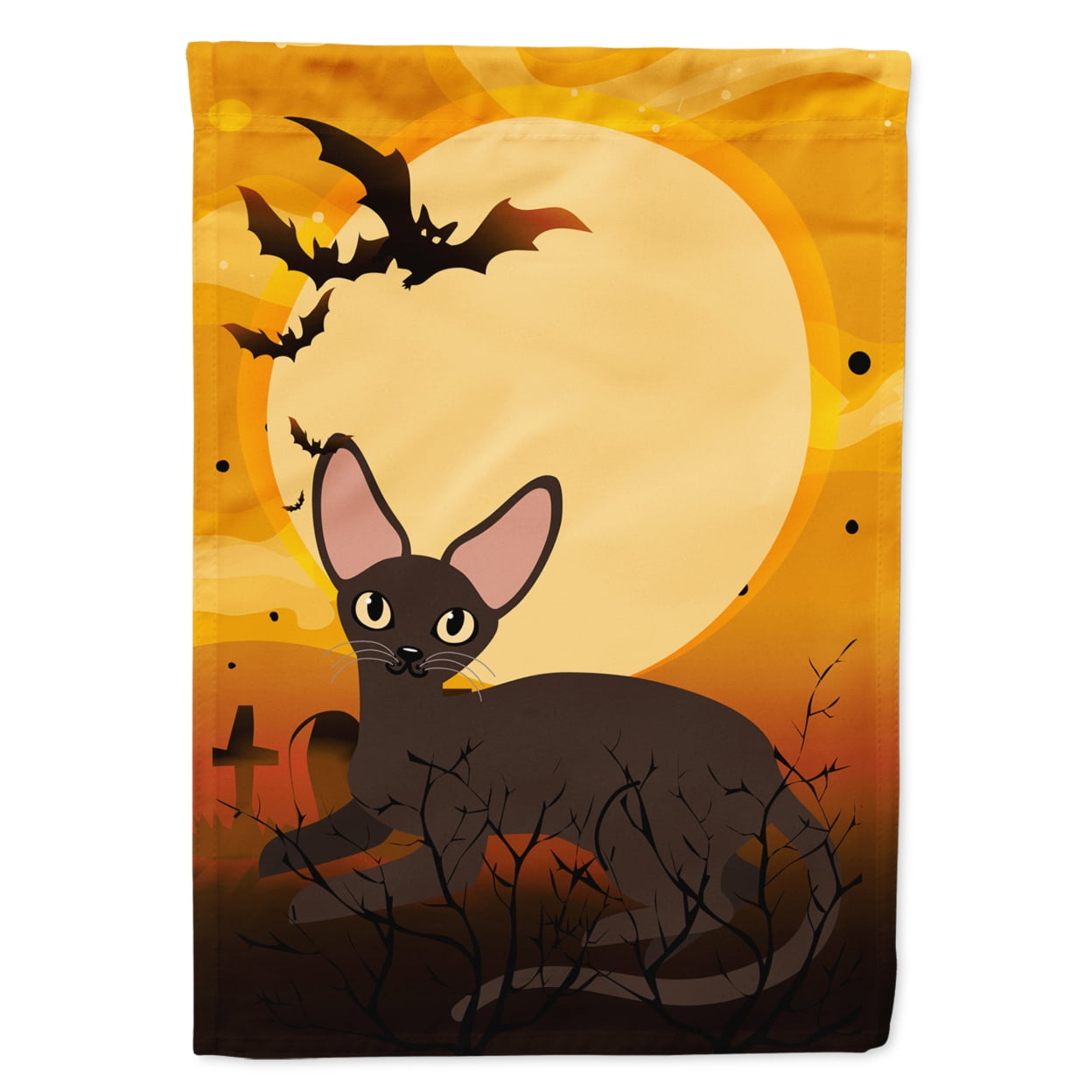 Halloween Peterbald Cat Garden Flag