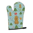 thumbnail image 1 of Christmas Poodle Tan Oven Mitt, 1 of 7