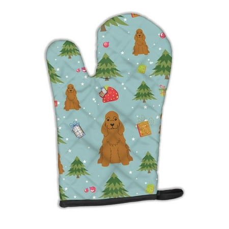 Christmas Cocker Spaniel Red Oven Mitt
