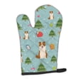 thumbnail image 1 of Christmas Border Collie Red White Oven Mitt, 1 of 7