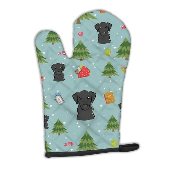 Carolines Treasures BB5024OVMT Christmas Black Labrador Oven Mitt Large multicolor