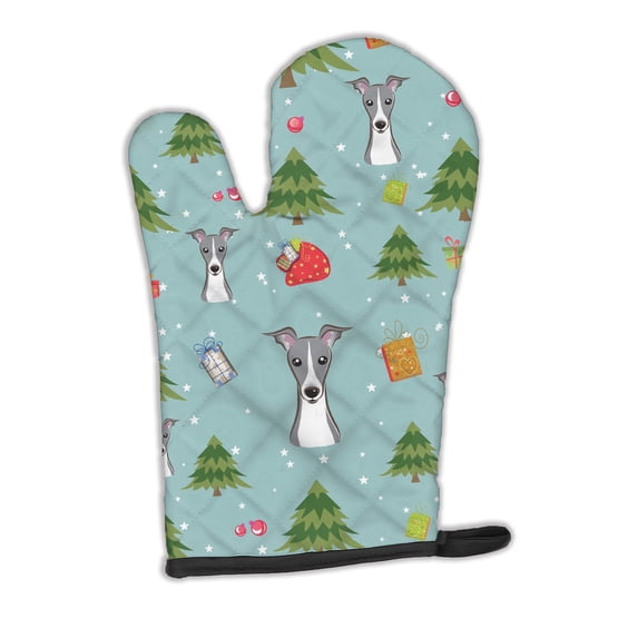 Carolines Treasures BB5025OVMT Christmas Italian Greyhound Oven Mitt Large multicolor