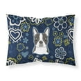 thumbnail image 1 of Carolines Treasures BB5054PILLOWCASE Blue Flowers Boston Terrier Fabric Standard Pillowcase Standard multicolor, 1 of 2
