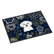Carolines Treasures BB5059JMAT 24 x 36 in. Blue Flowers Maltese Indoor or Outdoor Mat