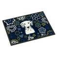 thumbnail image 1 of Carolines Treasures BB5061JMAT 24 x 36 in. Blue Flowers Dalmatian Indoor or Outdoor Mat, 1 of 4