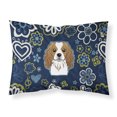 thumbnail image 1 of Carolines Treasures BB5075PILLOWCASE Blue Flowers Cavalier Spaniel Fabric Standard Pillowcase Standard multicolor, 1 of 2
