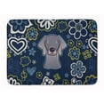 thumbnail image 1 of Carolines Treasures BB5082RUG Blue Flowers Weimaraner Machine Washable Memory Foam Mat 19 X 27" multicolor, 1 of 4