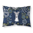 thumbnail image 1 of Carolines Treasures BB5087PILLOWCASE Blue Flowers Italian Greyhound Fabric Standard Pillowcase Standard multicolor, 1 of 2