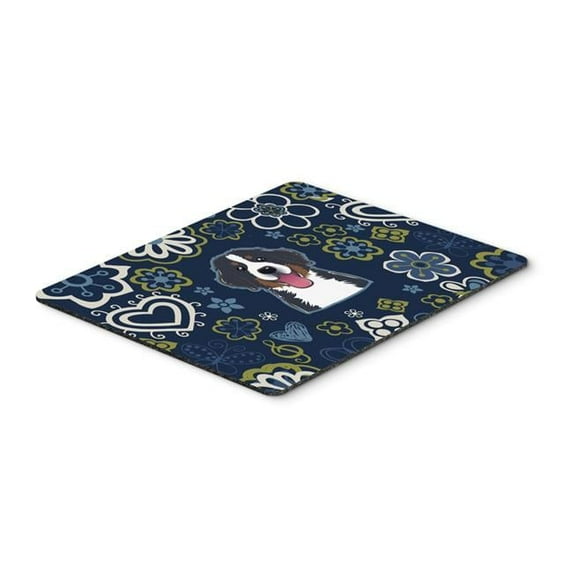 Carolines Treasures BB5088MP Blue Flowers Bernese Mountain Dog Mouse Pad, Hot Pad or Trivet