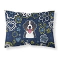 thumbnail image 1 of Carolines Treasures BB5088PILLOWCASE Blue Flowers Bernese Mountain Dog Fabric Standard Pillowcase Standard multicolor, 1 of 2