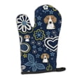 thumbnail image 1 of Carolines Treasures BB5090OVMT Blue Flowers Beagle Oven Mitt Large multicolor, 1 of 7