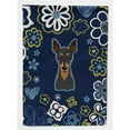 thumbnail image 1 of Blue Flowers Min Pin Flag Garden Size BB5091GF, 1 of 3