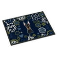 thumbnail image 1 of Carolines Treasures BB5096JMAT 24 x 36 in. Blue Flowers Doberman Pinscher Indoor or Outdoor Mat, 1 of 4