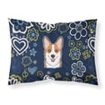 thumbnail image 1 of Carolines Treasures BB5105PILLOWCASE Blue Flowers Red Corgi Fabric Standard Pillowcase Standard multicolor, 1 of 2