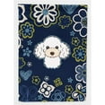 thumbnail image 1 of Blue Flowers White Poodle Flag Garden Size BB5108GF, 1 of 2