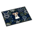 thumbnail image 1 of Carolines Treasures BB5111JMAT 24 x 36 in. Blue Flowers Jack Russell Terrier Indoor or Outdoor Mat, 1 of 4
