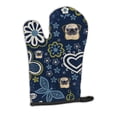 thumbnail image 1 of Carolines Treasures BB5113OVMT Blue Flowers Fawn Pug Oven Mitt Large multicolor, 1 of 7