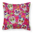 thumbnail image 1 of Carolines Treasures BB5115PW1818 Day of the Dead Pink Fabric Decorative Pillow  18H x18W multicolor, 1 of 2