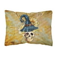 thumbnail image 1 of Carolines Treasures BB5126PW1216 Day of the Dead Witch Skull Canvas Fabric Decorative Pillow, 12H x16W, multicolor, 1 of 3