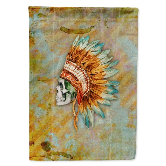 Carolines Treasures BB5127GF Day of the Dead Indian Skull Flag Garden Size Small multicolor