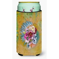 Carolines Treasures BB5129TBC Day of the Dead Flowers Skull  Tall Boy Beverage Insulator Hugger  Tall Boy multicolor