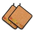 thumbnail image 1 of Carolines Treasures BB5131PTHD Fruits and Vegetables in Orange Pair of Pot Holders , 7.5HX7.5W, multicolor, 1 of 3