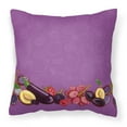 thumbnail image 1 of Carolines Treasures BB5132PW1818 Fruits and Vegetables in Purple Fabric Decorative Pillow  18H x18W multicolor, 1 of 2