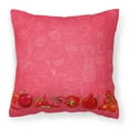 thumbnail image 1 of Carolines Treasures BB5133PW1818 Fruits and Vegetables in Red Fabric Decorative Pillow  18H x18W multicolor, 1 of 2