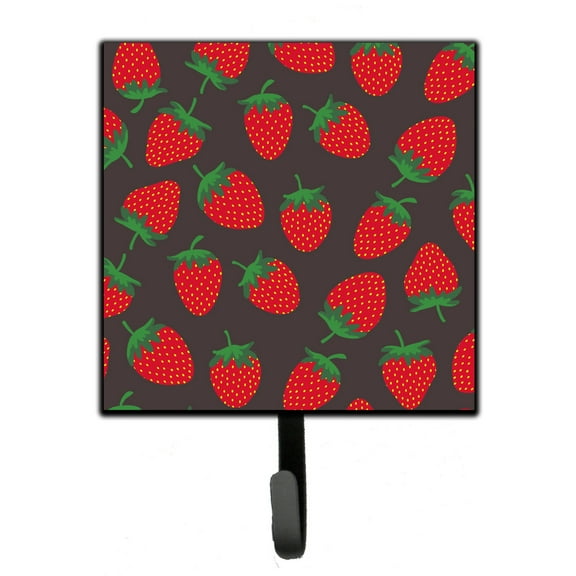 Carolines Treasures BB5137SH4 Strawberries on Gray Leash or Key Holder Single Hook multicolor