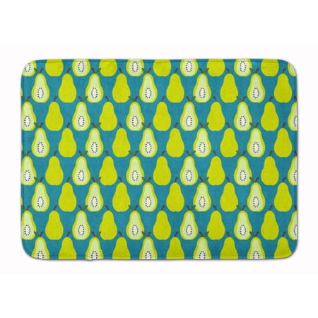 Carolines Treasures BB5138RUG Pears on Green Machine Washable Memory Foam Mat 19 X 27" multicolor