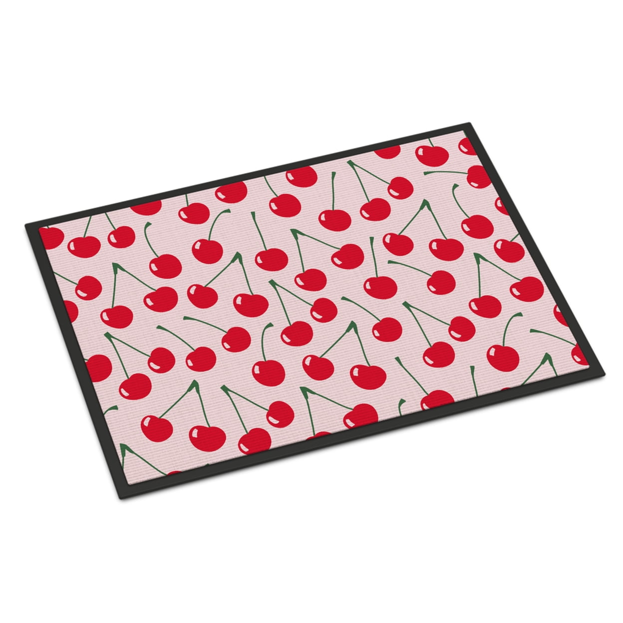 Cherries on Pink Door Mat