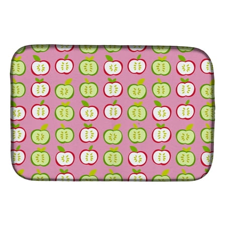 Carolines Treasures BB5141DDM Apples on Pink Dish Drying Mat 14 x 21" multicolor