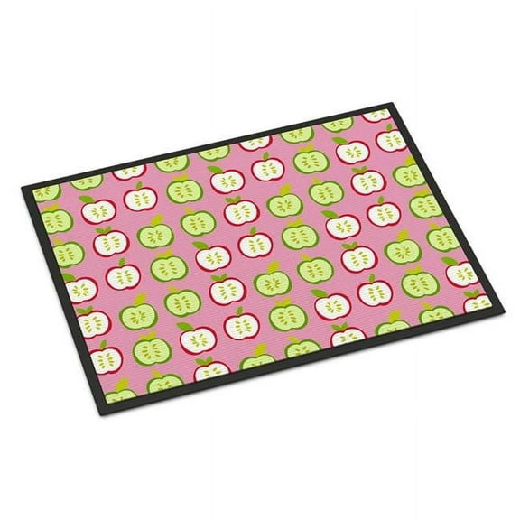 Carolines Treasures BB5141JMAT Apples on Pink Indoor or Outdoor Mat, 24 x 36 in.